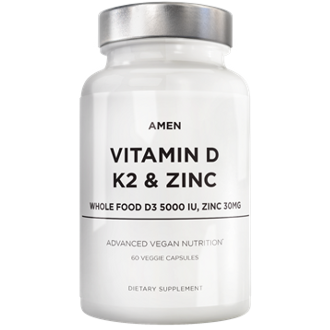 Amen Vitamin D, K2 & Zinc 60 vegcaps