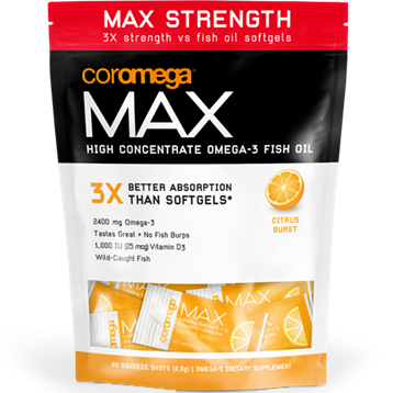 Coromega Max Super High Omega-3 Citrus 60 shots