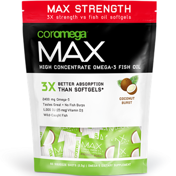 Coromega Max Super High Omega-3 Coconut 60 shots