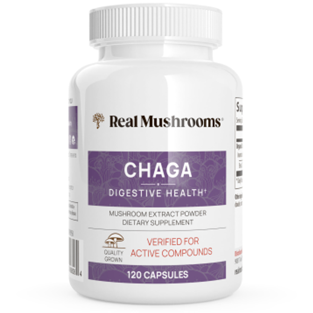 Real Mushrooms Chaga Extract Capsules 120c