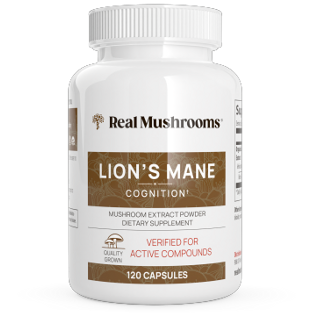 Real Mushrooms Lion's Mane Extract Capsules 120c