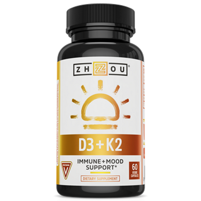 ZHOU Nutrition K2 + D3 60 vegcaps